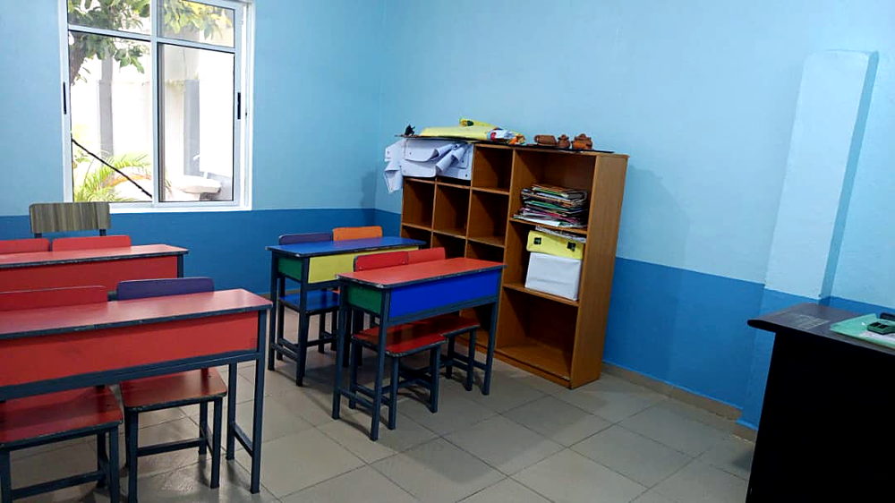 Classroom with reading corner at Flourish Playhouse